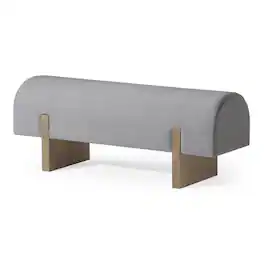 Maven Lane - Juno Modern Upholstered Wooden Bench Finish - Refined Grey