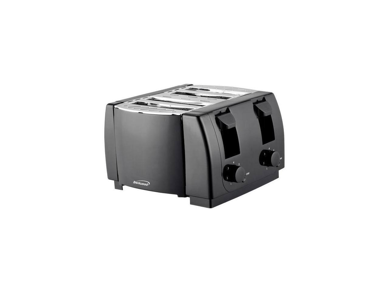 Alt View 8. Brentwood Appliances - Brentwood TS-285 Cool Touch 4-Slice Toaster (Black) - Black.