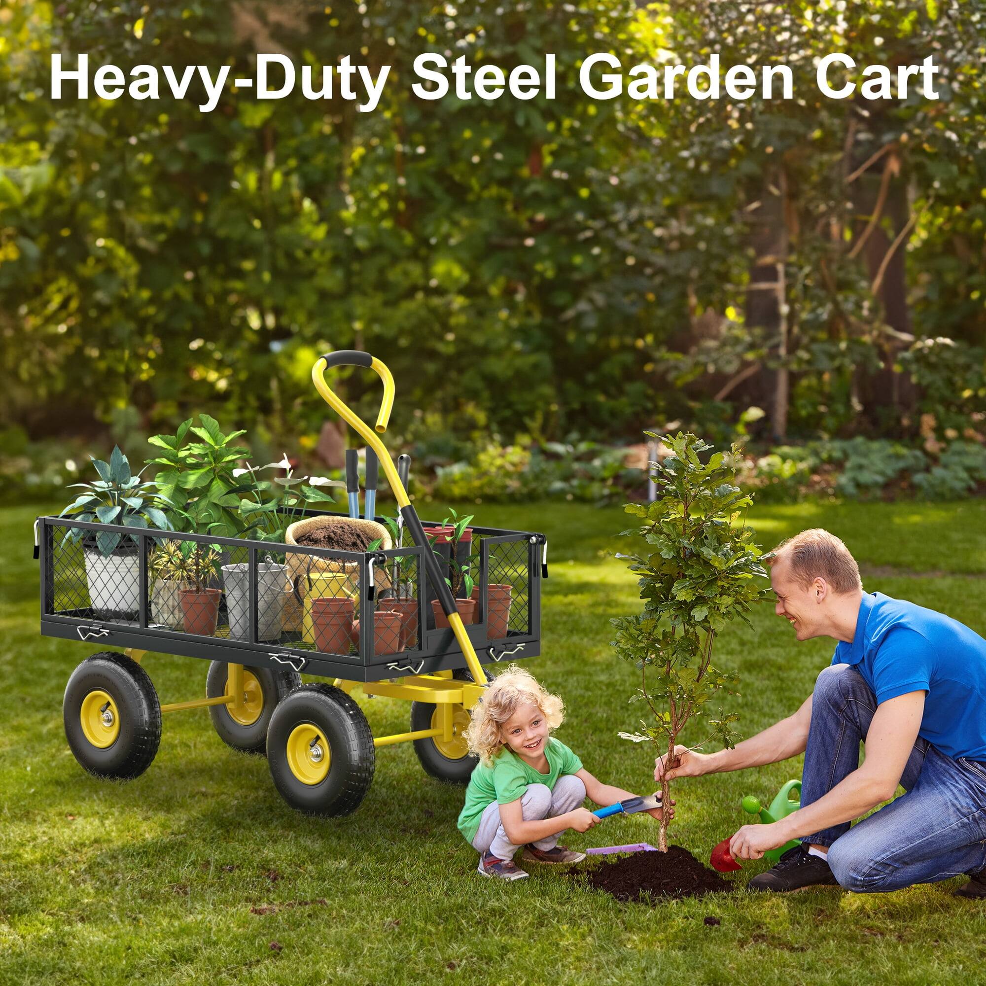Heavy-Duty Steel Garden Cart