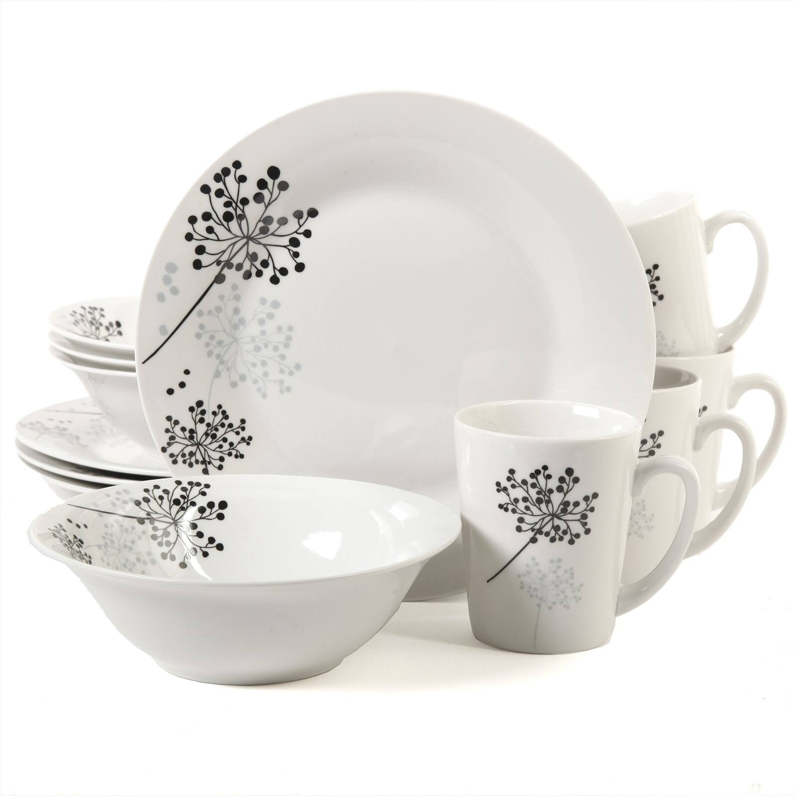 Alt View 4. Gibson - Gibson Netherwood 12 Piece Dinnerware Set - White.