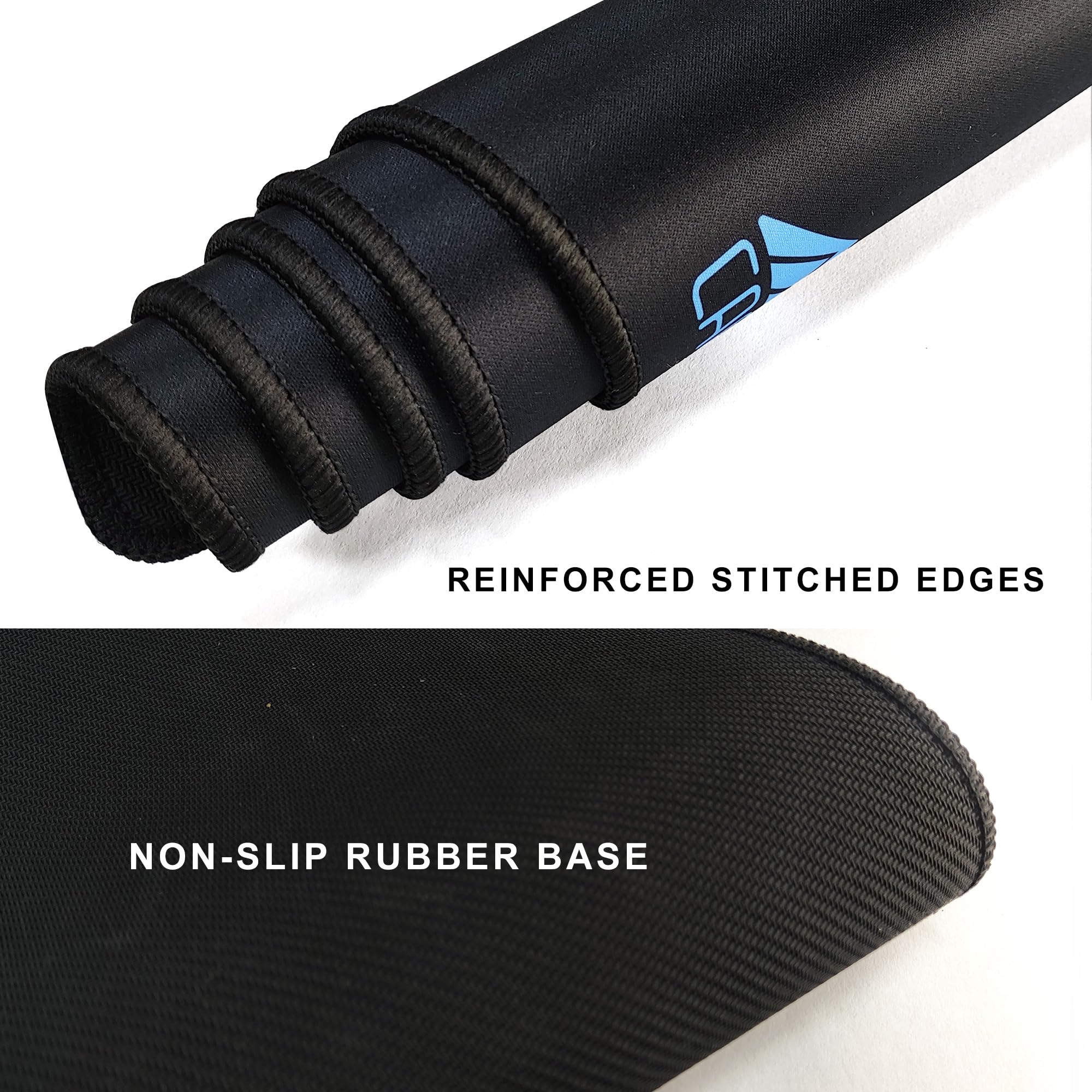 REINFORCED STITCHED EDGES

NON-SLIP RUBBER BASE