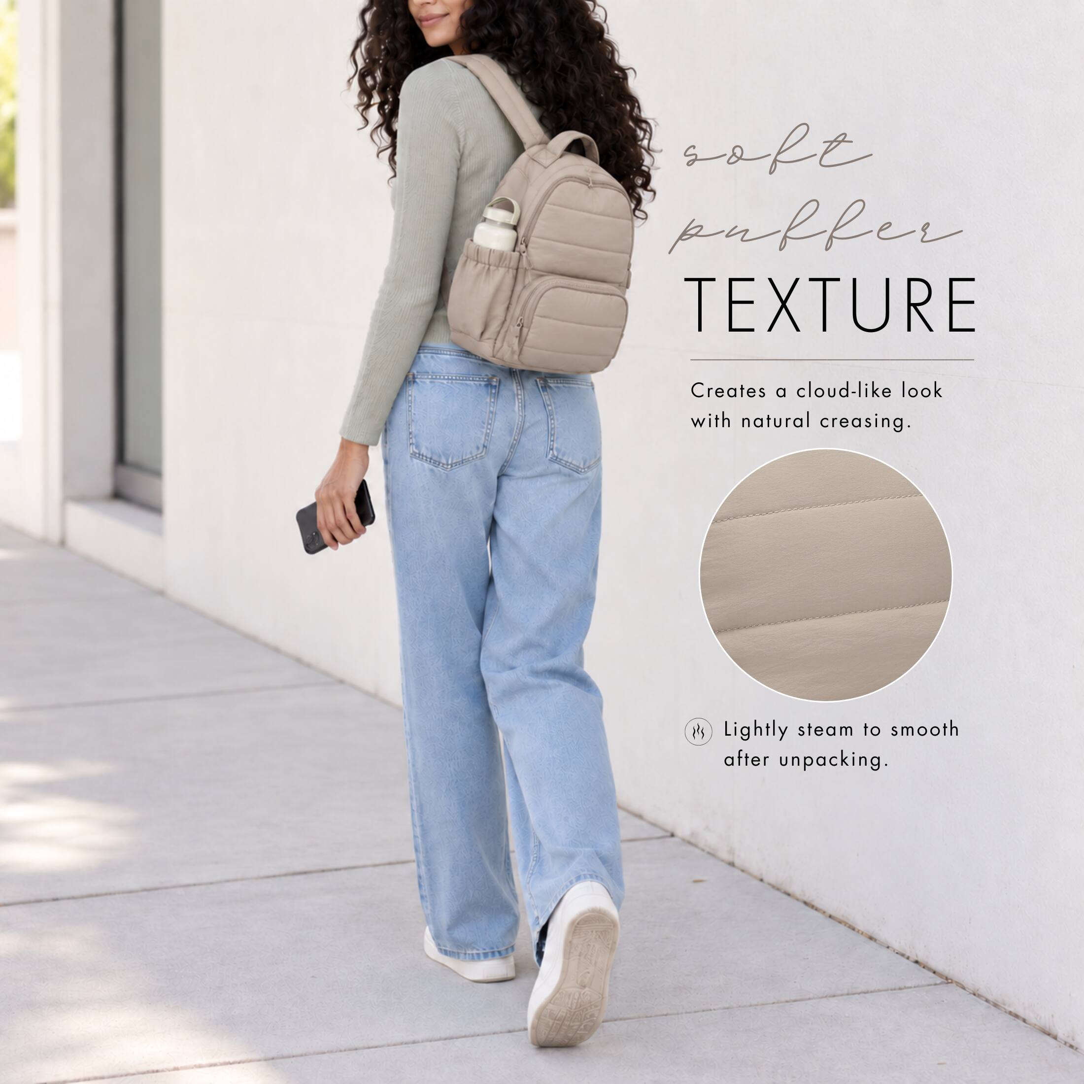 Hynes Eagle Cloud Mini Puffer Backpack Desert Khaki - Best Buy