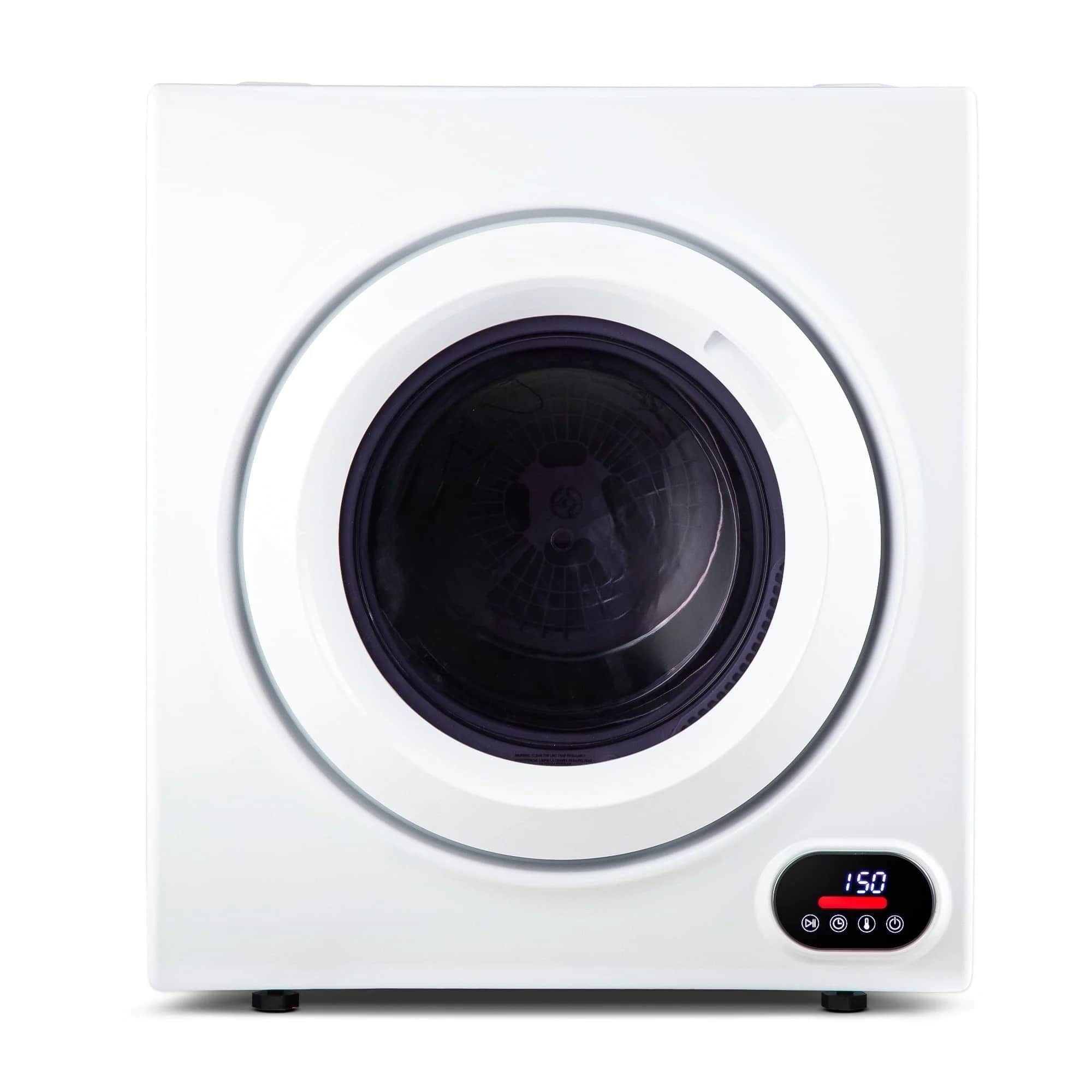 Front. SIMZLIFE - 3.5 Cu.ft Portable Clothes Dryer - 1500W, LCD Control, Exhaust Duct, 22 in W x 26.5 in H - White.