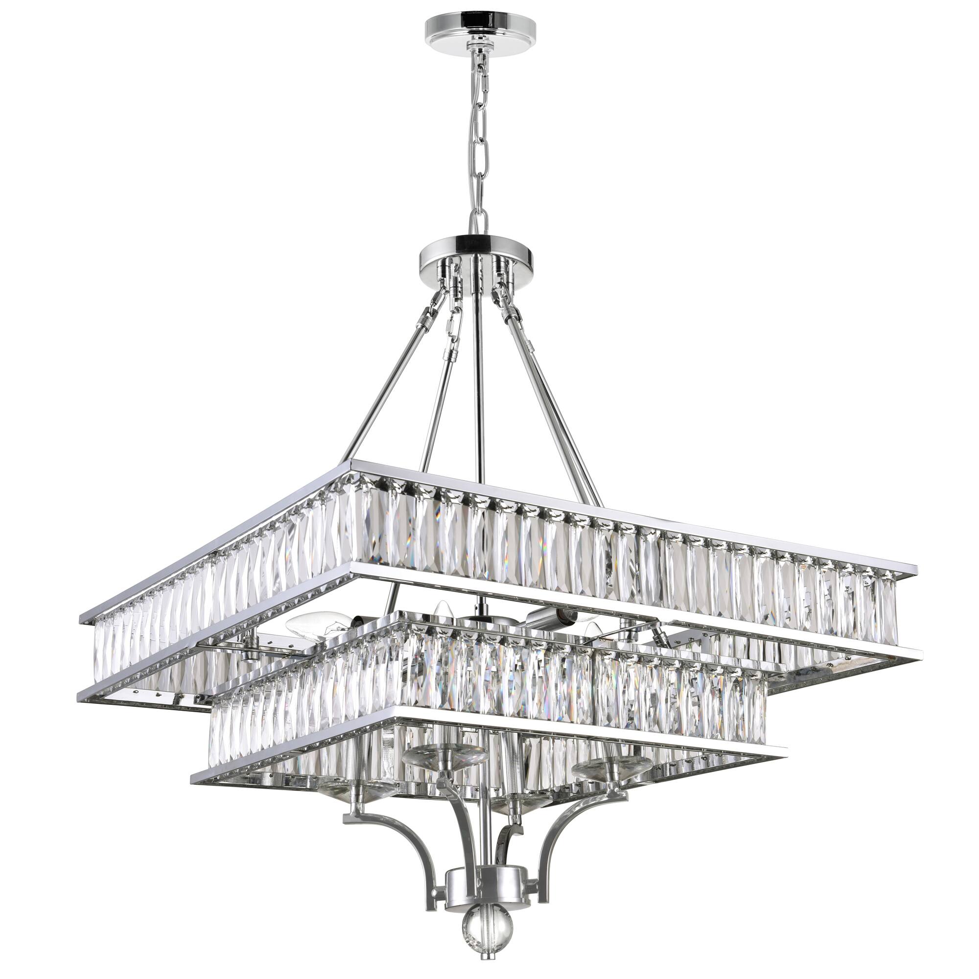 Alt View 1. CWI Lighting - Shalia 8 Light Chandelier With Chrome Finish - Chrome.