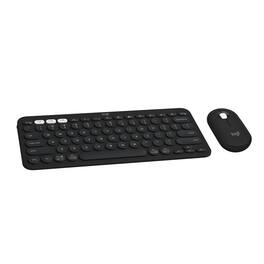 Logitech - Pebble 2 Wireless Keyboard & Mouse Combo, Quiet, Bluetooth, Easy-Switch, 3-Year Battery - Black