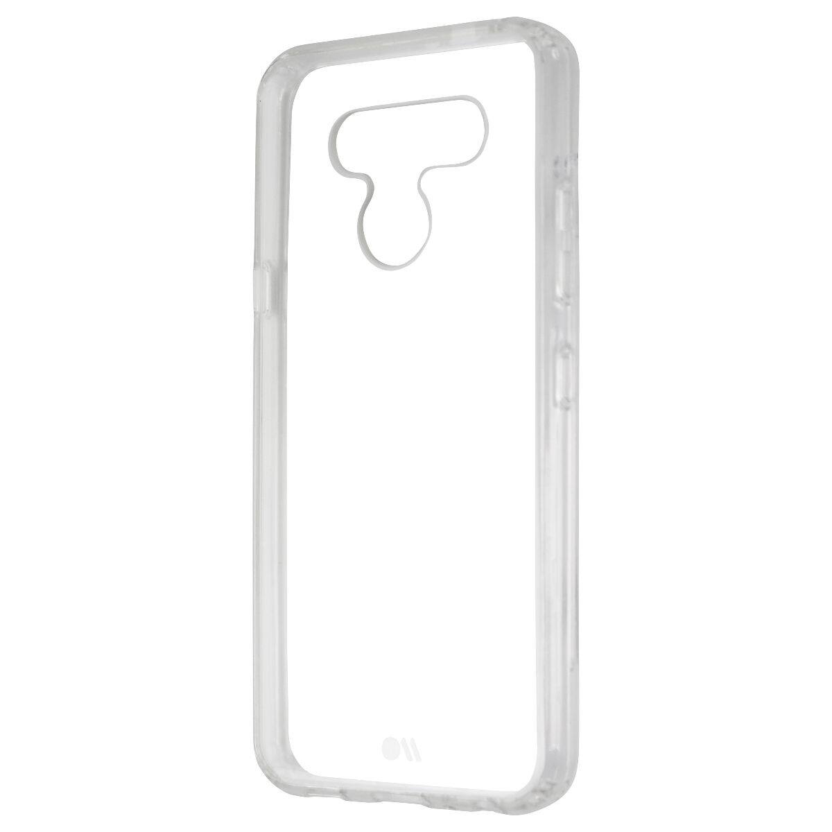 Front. Case-Mate - Case-Mate Tough Clear Series Hardshell Case for LG Q60 - Transparent - Clear.