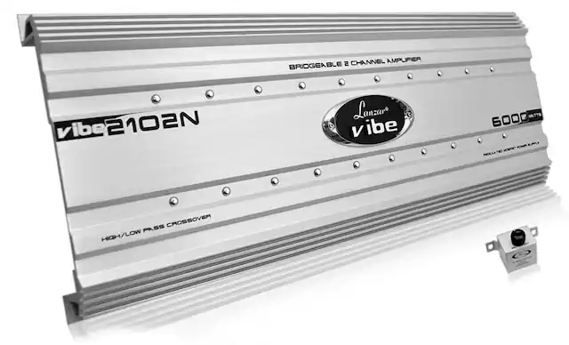 BRIDGABLE 2 CHANNEL AMPLIFIER
vibe 2102N
Lanzaro vibe
6000 WATTS
HIGH/LOW PASS CROSSOVER