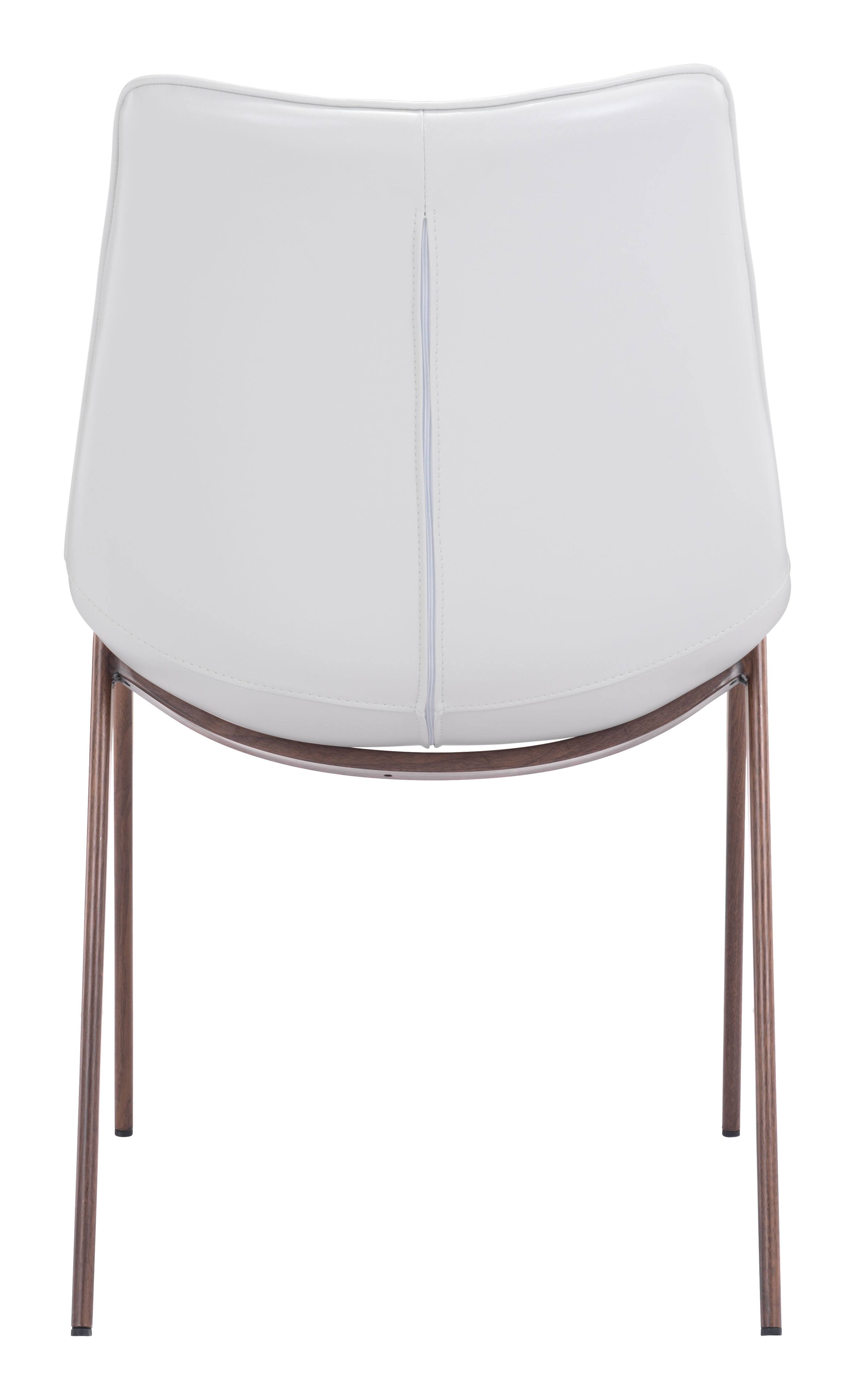 Alt View 2. Hivvago - Magnus Dining Chair (Set of 2) White & Walnut - White & Walnut.