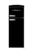 Front. Unique Appliances - Classic Retro 7.5cu.ft Compact Top Freezer Refrigerator - Midnight Black.