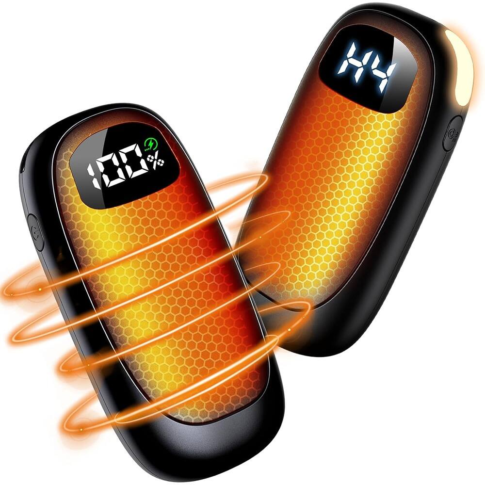 Back. MOSZAR LLC - Electric Hand Warmers, Rechargeable, 16H Heat, LED Display & Dual-Side Heating.