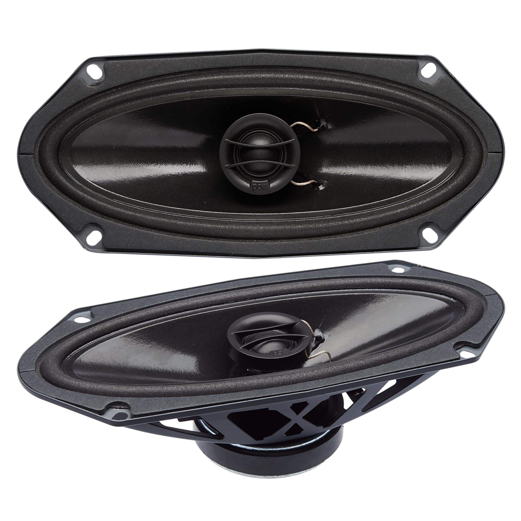 Powerbass - S-4102 - 4x10" Coaxial OEM Replacement Speakers - Pair - Black/Gray