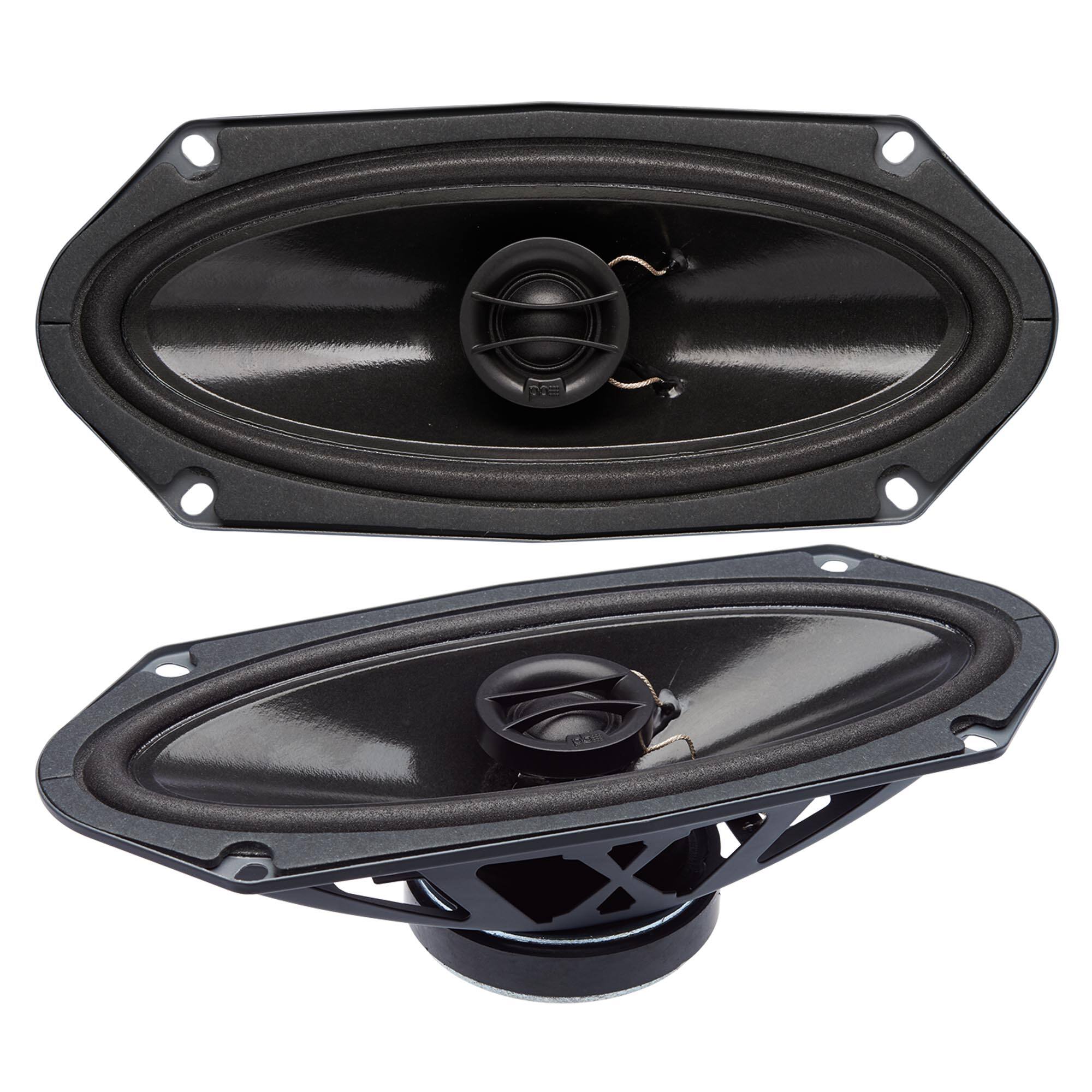 Front. Powerbass - PowerBass S-4102 - 4x10" Coaxial OEM Replacement Speakers - Pair - Black/Gray.