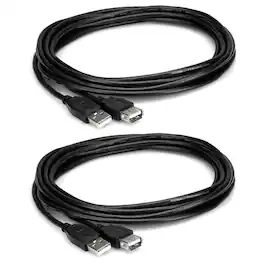 Hosa Technology - 10' USB 2.0 "A" Male to "A" Female Extension Cable - 2-Pack