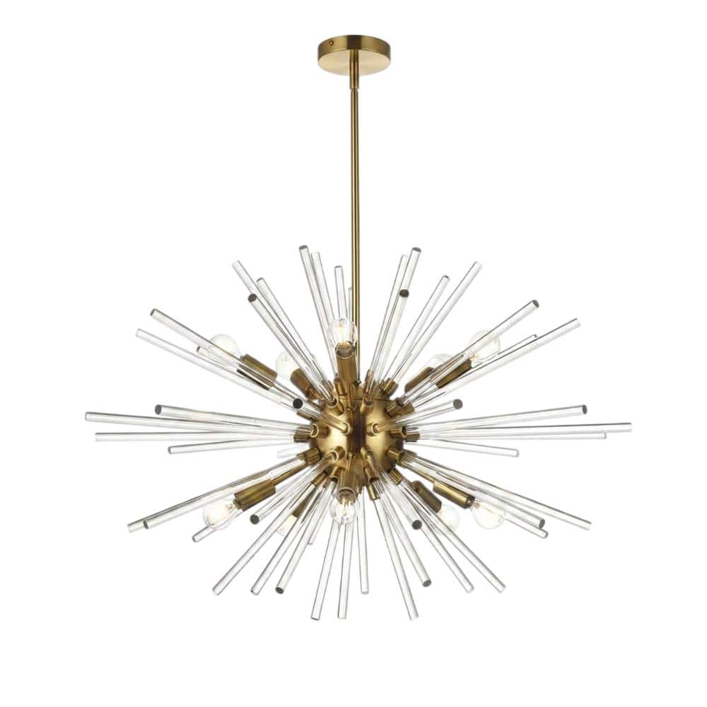 Elegant Lighting - Sienna 32 inch crystal rod pendant in - Gold price history on PriceWatchPro