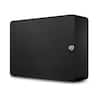 Front. Seagate - Expansion 16TB External USB 3.0 Desktop Hard Drive with Rescue Data Recovery Services - Black.