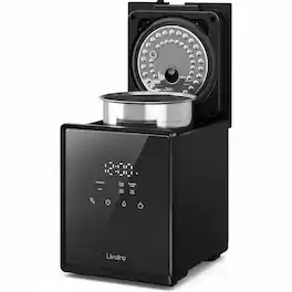 Livatro - Stainless Steel Warm Mist Humidifier, 3L Easy-Clean Steam Humidifier with Sleep Mode & Auto Shut-Off - Black