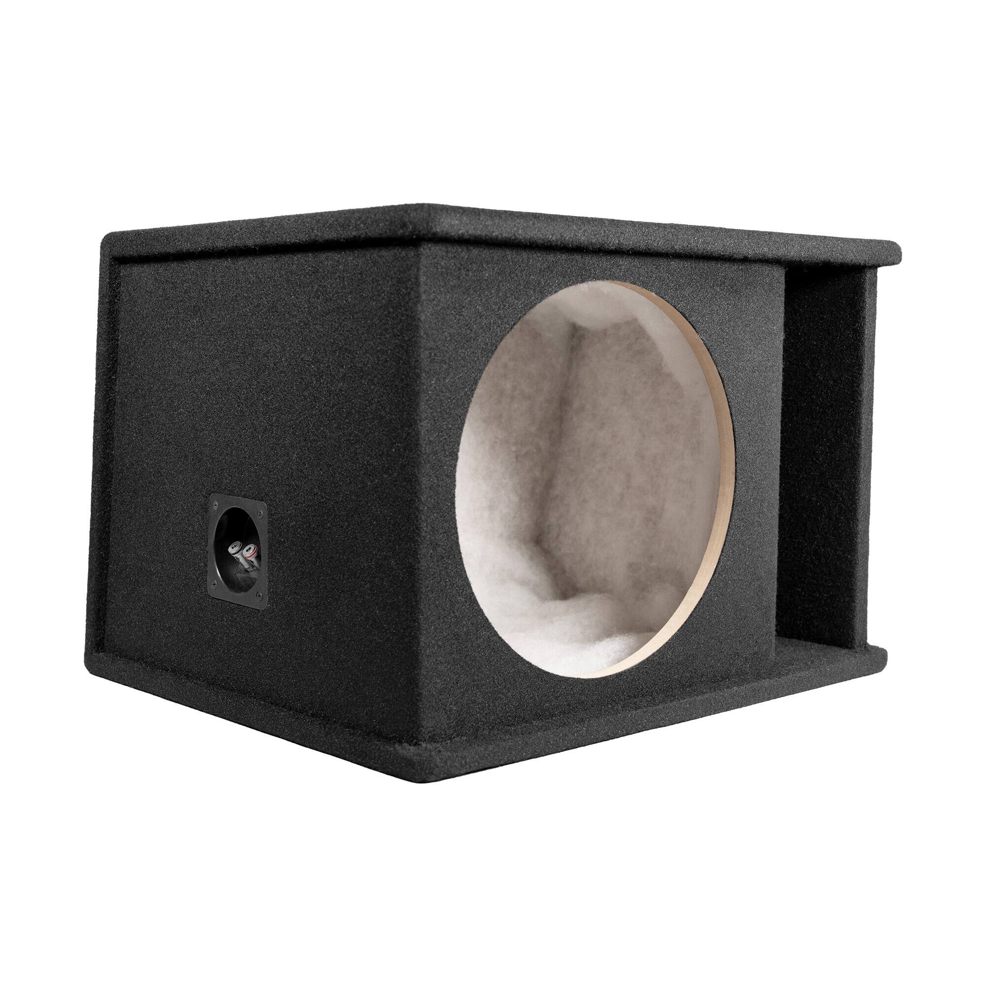 Alt View 3. QPower - QPower 12" Single Horn Ported Subwoofer Box Enclosure, 5/8" MDF, Black Carpet - BLACK.