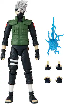 Front. Bandai - Bandai - Naruto - Anime Heroes - Hatake Kakashi Action Figure - COLLECTIBLES - Multicolor.