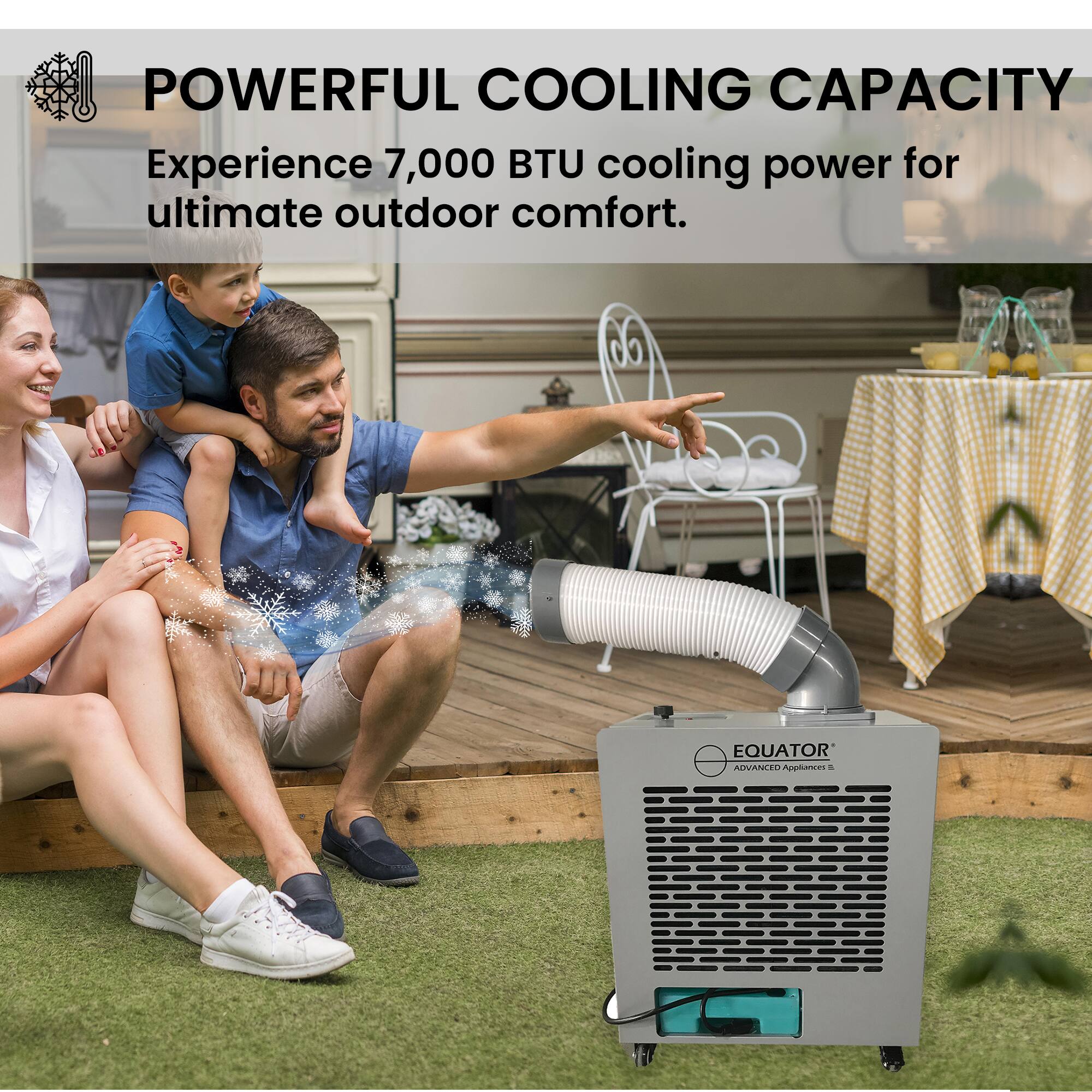 Equator 7,000 BTU Outdoor Portable AC, IP24 Weatherproof Air