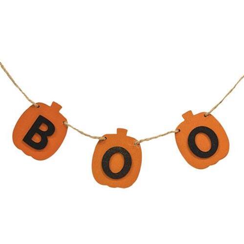 Front. BreeBe - *BOO Pumpkin Garland - Orange.