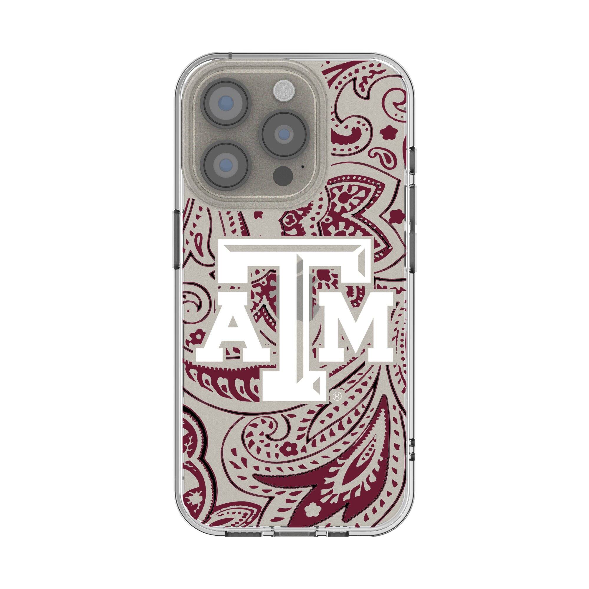 Front. Keyscaper - Texas A&M Aggies Paisley iPhone Clear Case - 16 Pro - Multicolor.