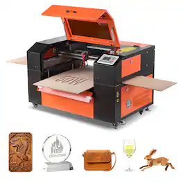 VEVOR - 50W CO2 Laser Engraver, 20x12in, CO2 Laser Engraver Cutter Machine with 4 Way Pass Air Assist, Engraving Cutting Machine
