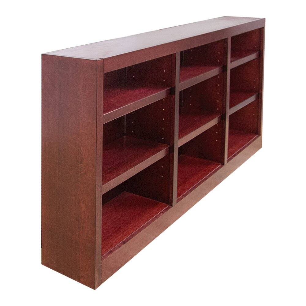 Back. Concepts in Wood - 72 x 36 Wall Storage Unit Cherry Finish - Red.