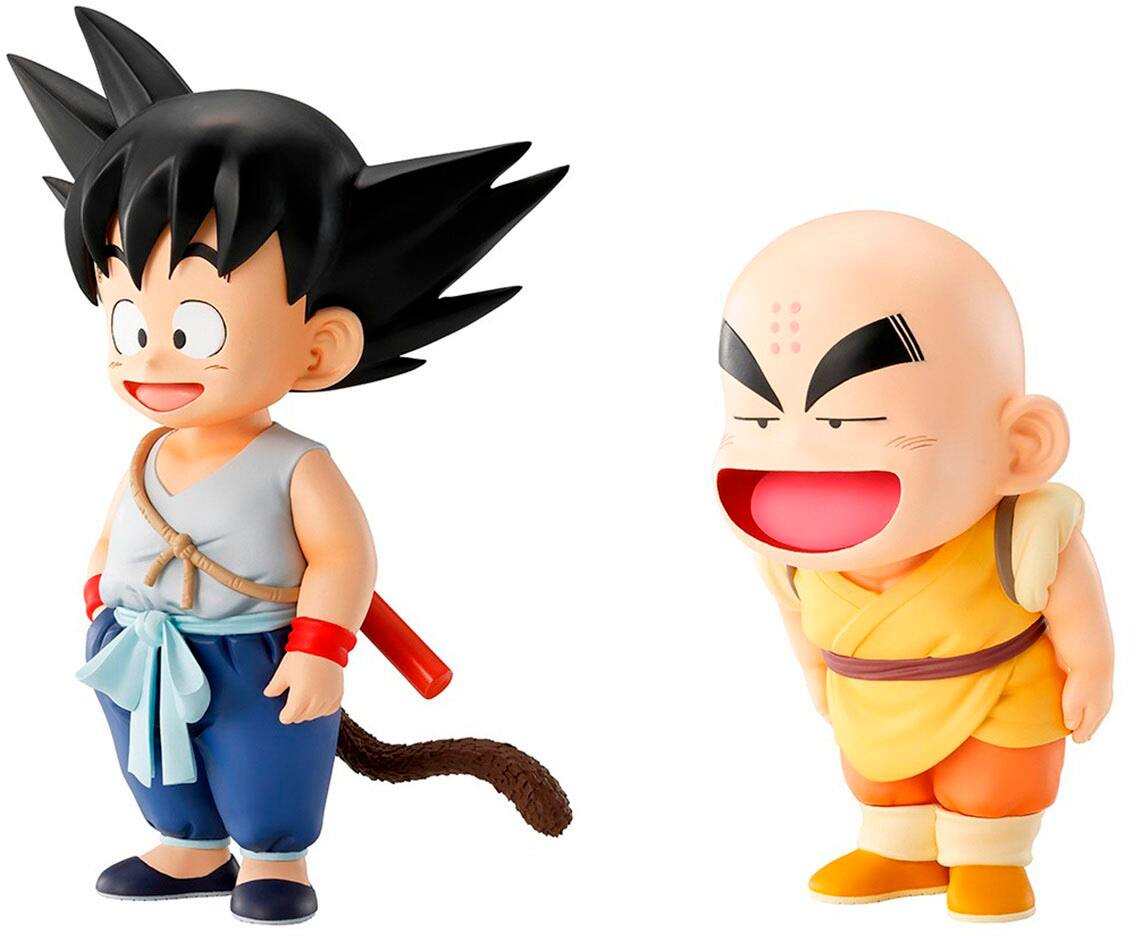 Angle. Bandai - 5.1" Son Goku & 4.3" Krillin - Son Goku Training Section - Dragon Ball - Ichibansho Masterlise Figures.