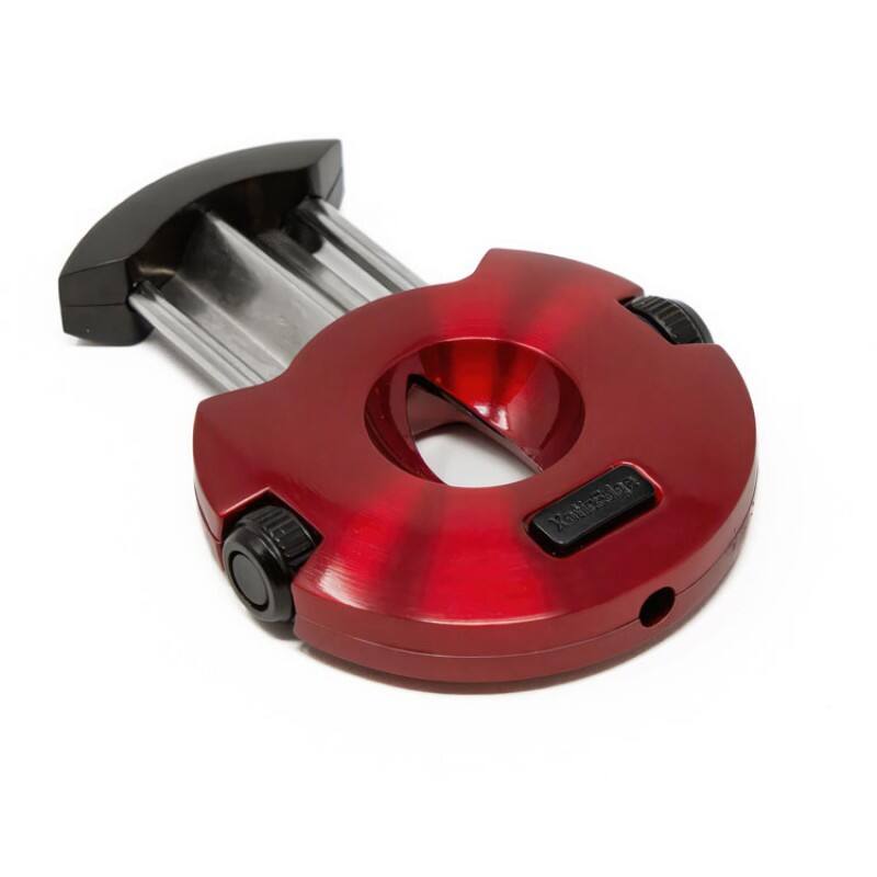 Alt View 2. Prestige - XoticEdge Xceed V-Cut Cigar Cutter (Red) - Pearl Red & Black Two Tone Finish.