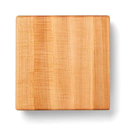 Front. John Boos - John Boos Small Maple Wood Edge Grain Cutting Board for Kitchen, 9" x 9" x 1.5" - Maple.