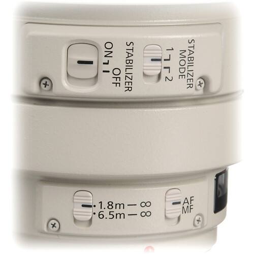 ILNO - STABILIZER OFF 172 MODE STABILIZER +  
x 1.8m 6.5m - AF MF +