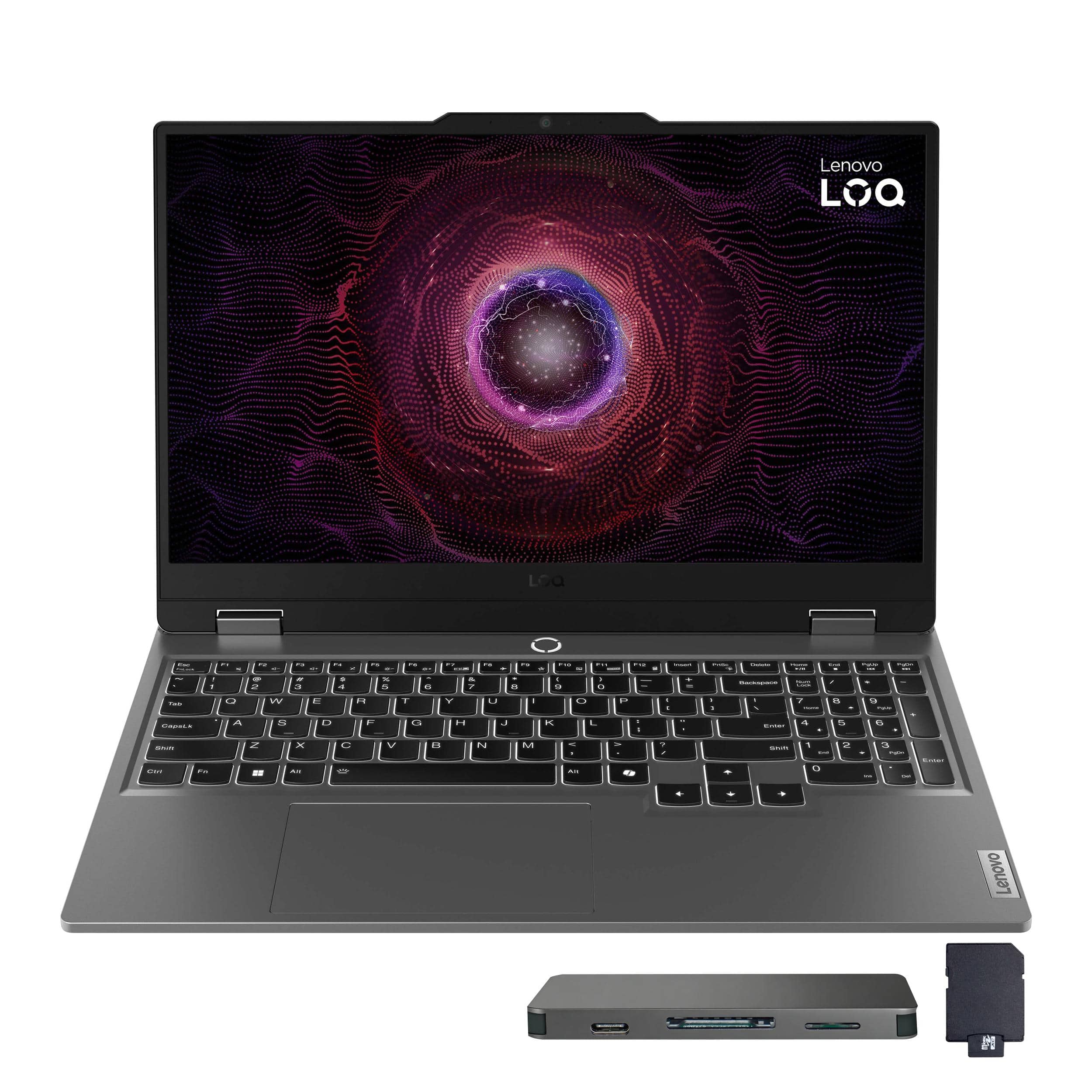 Lenovo - LOQ 15.6" Gaming Laptop,Ryzen 5 7235HS,GeForce RTX 4050,32GB RAM,2TB SSD+1TB Dock Set,Backlit,Win 11,Grey - Gray