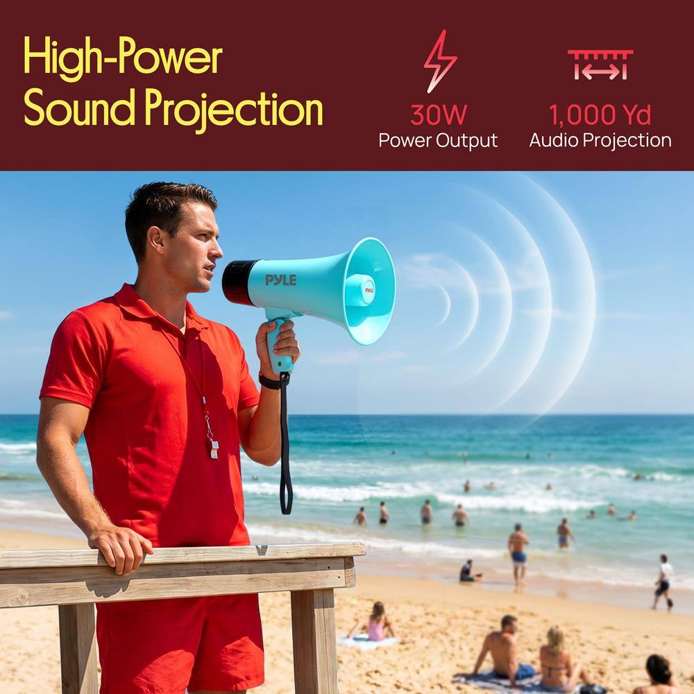 High-Power Sound Projection  
30W Power Output  
1,000 Yd Audio Projection  
PYLE