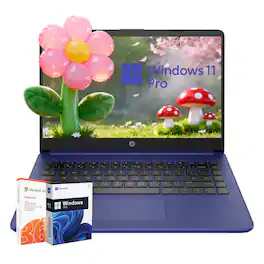 HP - 14" Laptop - Intel Celeron N4120 - 4GB RAM - 128GB Storage (64GB eMMC+64GB SD Card) - Office 365 1Y - Win11Pro - Blue