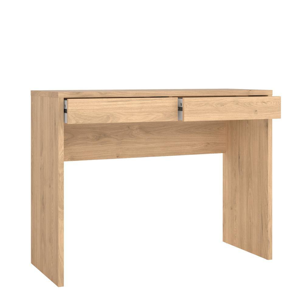 Alt View 2. Tvilum - Wilbur Home Office Writing Desk with 2 Storage Drawer, Jackson Hickory - Brown.