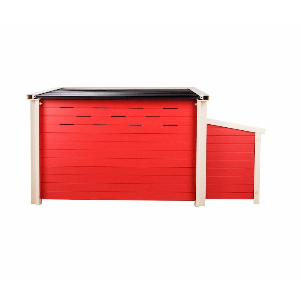 Back. New Age Pet - ECOFLEX Fontana Chicken Barn in Red - Red.