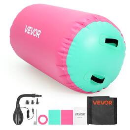 VEVOR - Gymnastics Barrel Air Roller 23.6x40 in Inflatable Tumbling Air Mat, Octagon Tumbler Trainer with Electric Pump - Pink