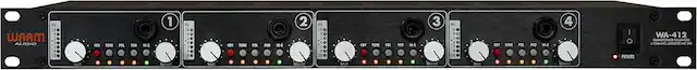 Front. Warm Audio - Four-Channel Microphone Preamplifier - Black.