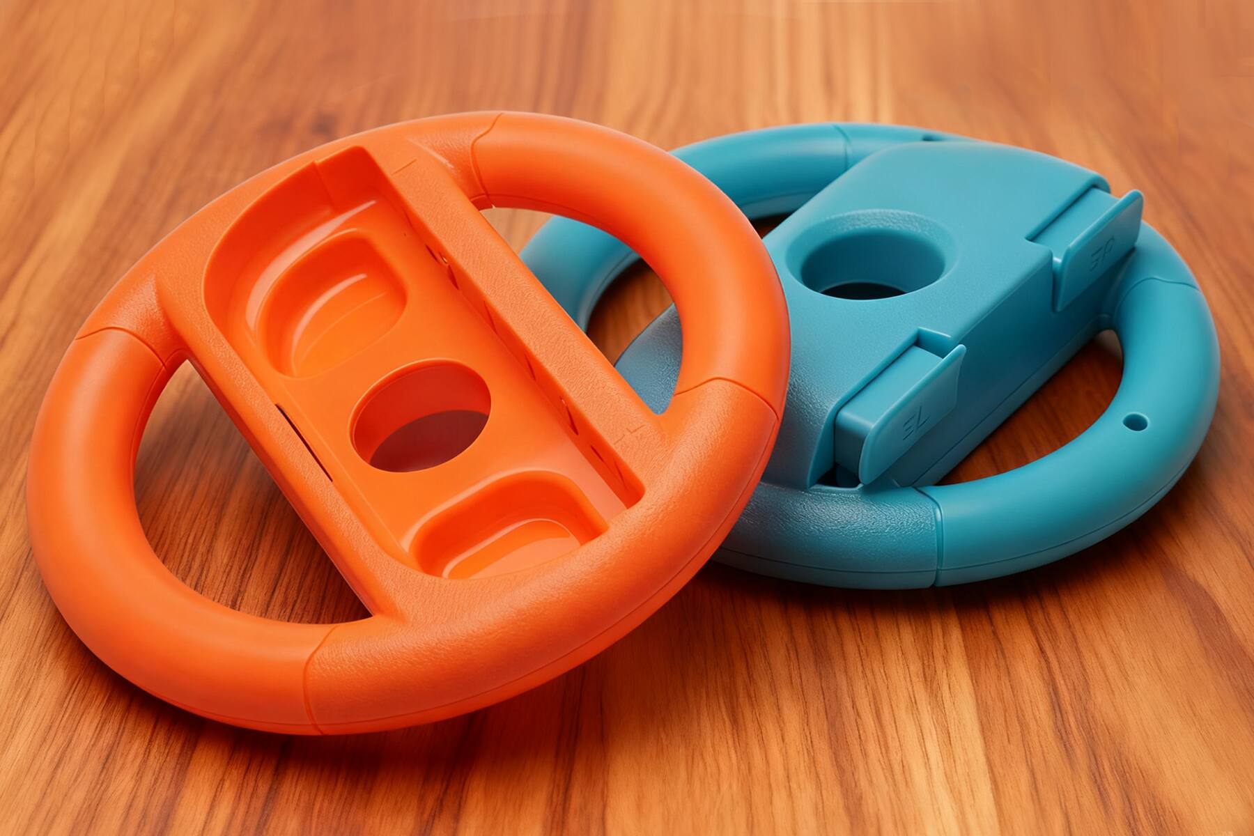 Alt View 3. NEXT - Universal Joy-Con 2 and Joy-Con Racing Wheel 2-Pack for Mario Kart and other racing games for Nintendo Switch 2 & Switch - Orange/Blue.