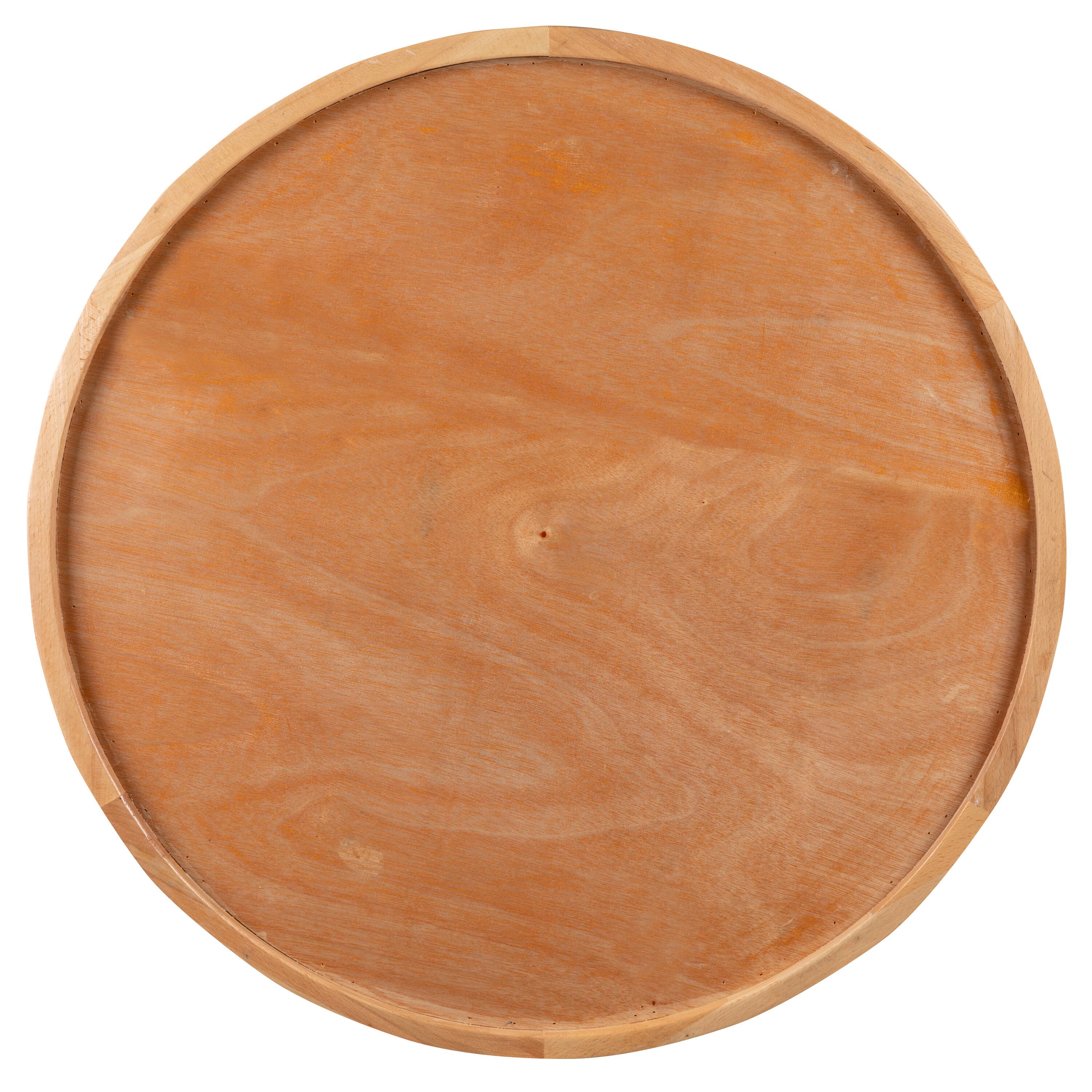 Alt View 7. Emma + Oliver - Round Butcher Block Style Table Top - Restaurant Table Top - Natural.