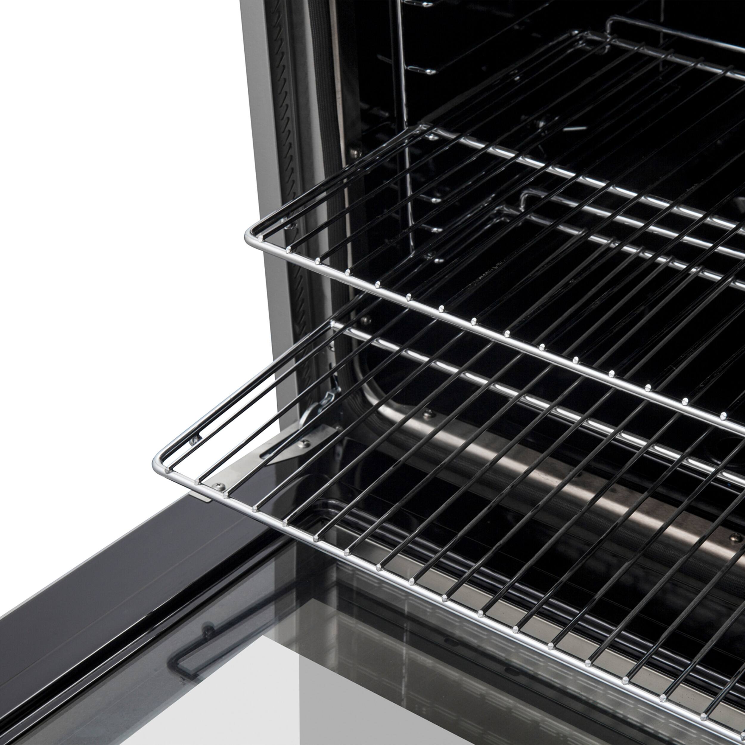 Alt View 13. Forno Appliances - 30 in. Wide 5 Burner Giovanni 4.32 Cu. Ft. Freestanding Gas Convection Range with Reversible Griddle - Silver.