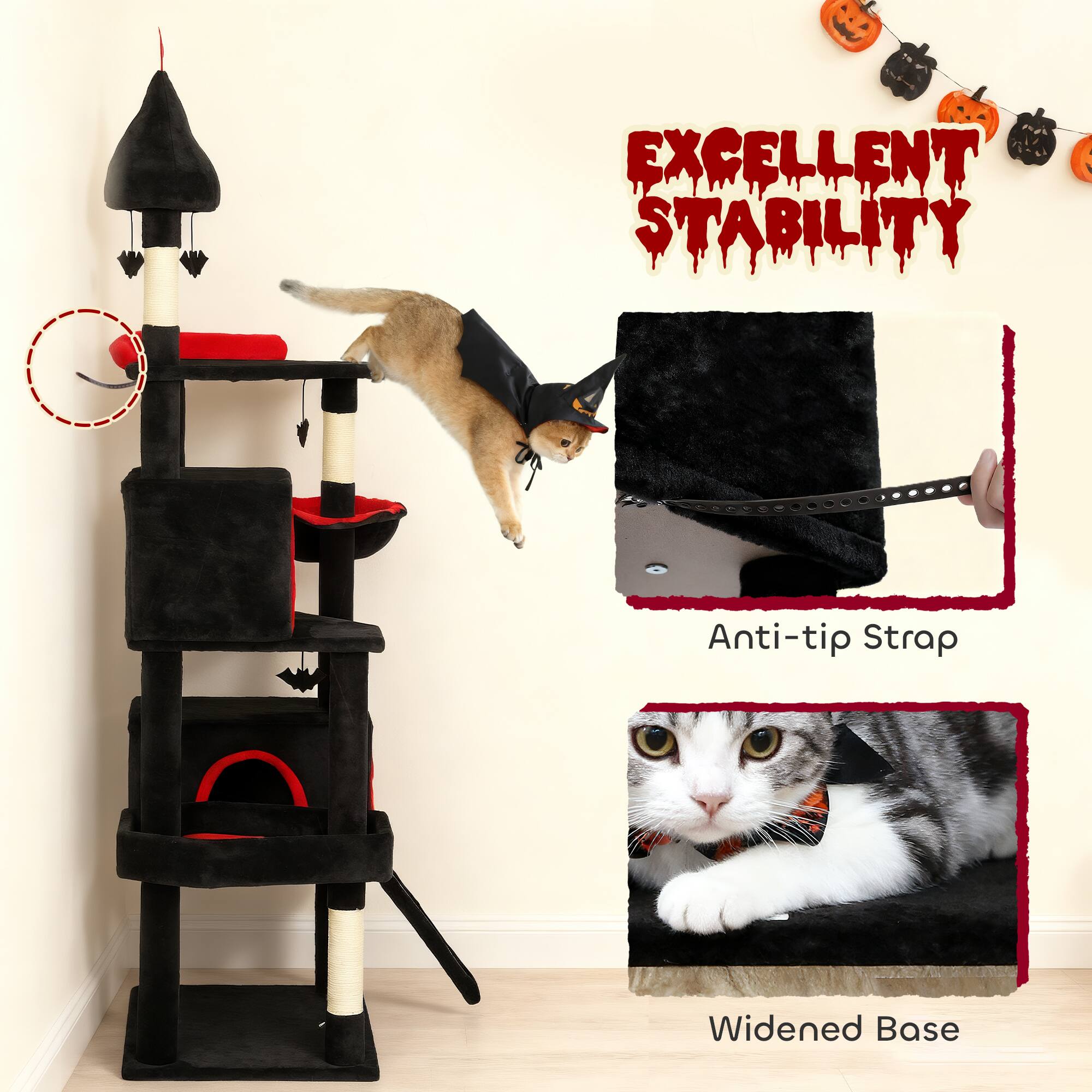 EXCELLENT STABILITY

Anti-tip Strap

Widened Base