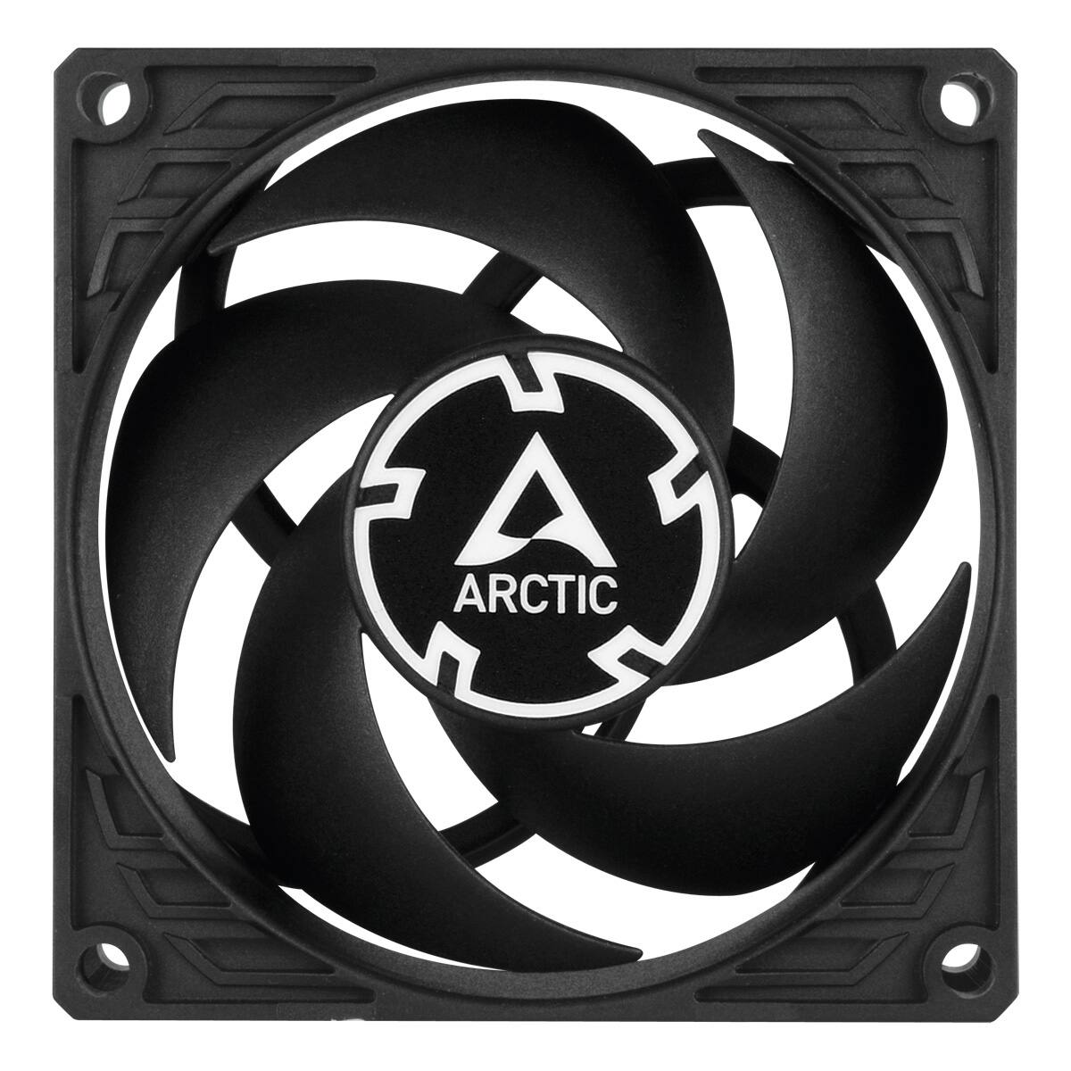 Left. Arctic - P8 PWM PST 80 mm PWM Fan with Cable Splitter - 1 Pack - Black.