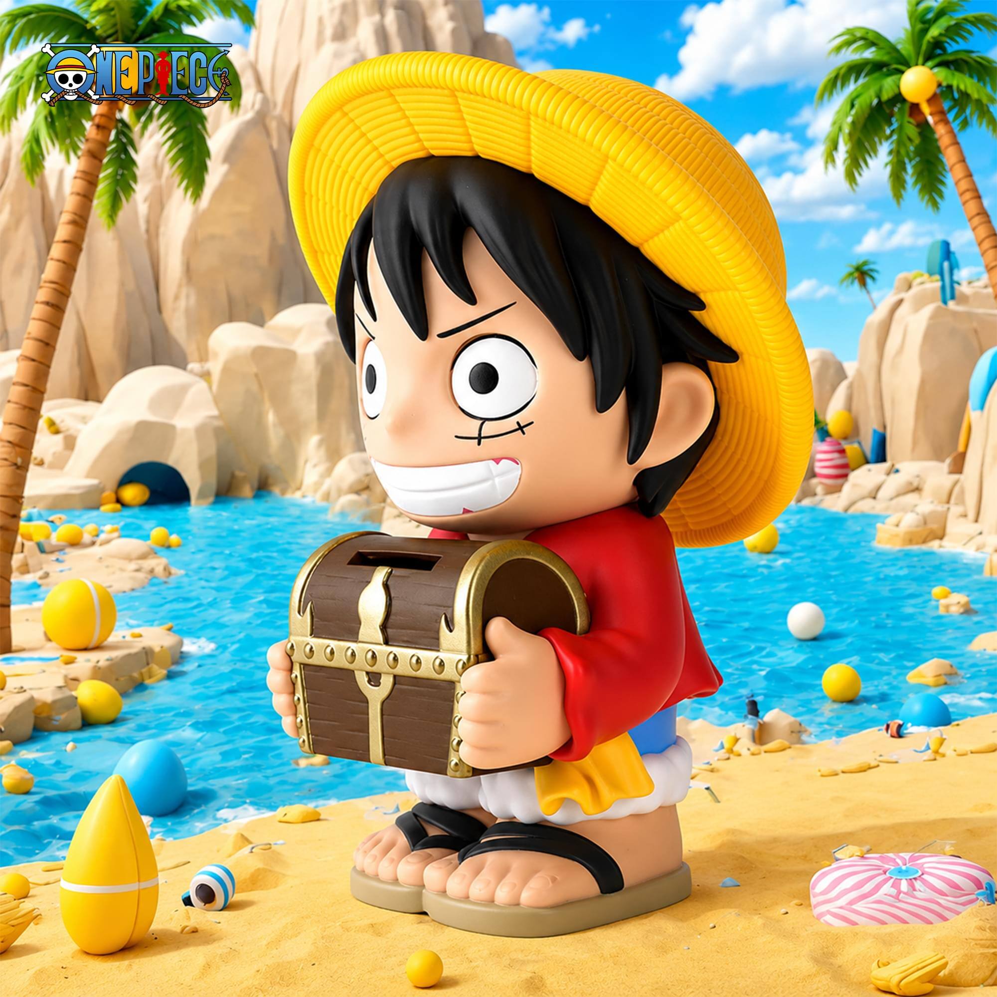 Alt View 2. Monogram - Monogram - One Piece - Luffy Figural Bank   - COLLECTIBLES - Multicolor.