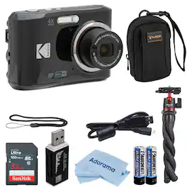 Bundle - Kodak - PIXPRO FZ45 Friendly Zoom 16MP Full HD Digital Camera, Black, with 32GB Memory Card and Camera Bag