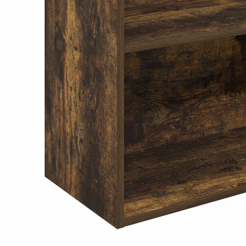 Alt View 2. FurniFact - Amber Pine 5-Tier Bookshelf with Adjustable Shelves for Organization - Amber Pine.