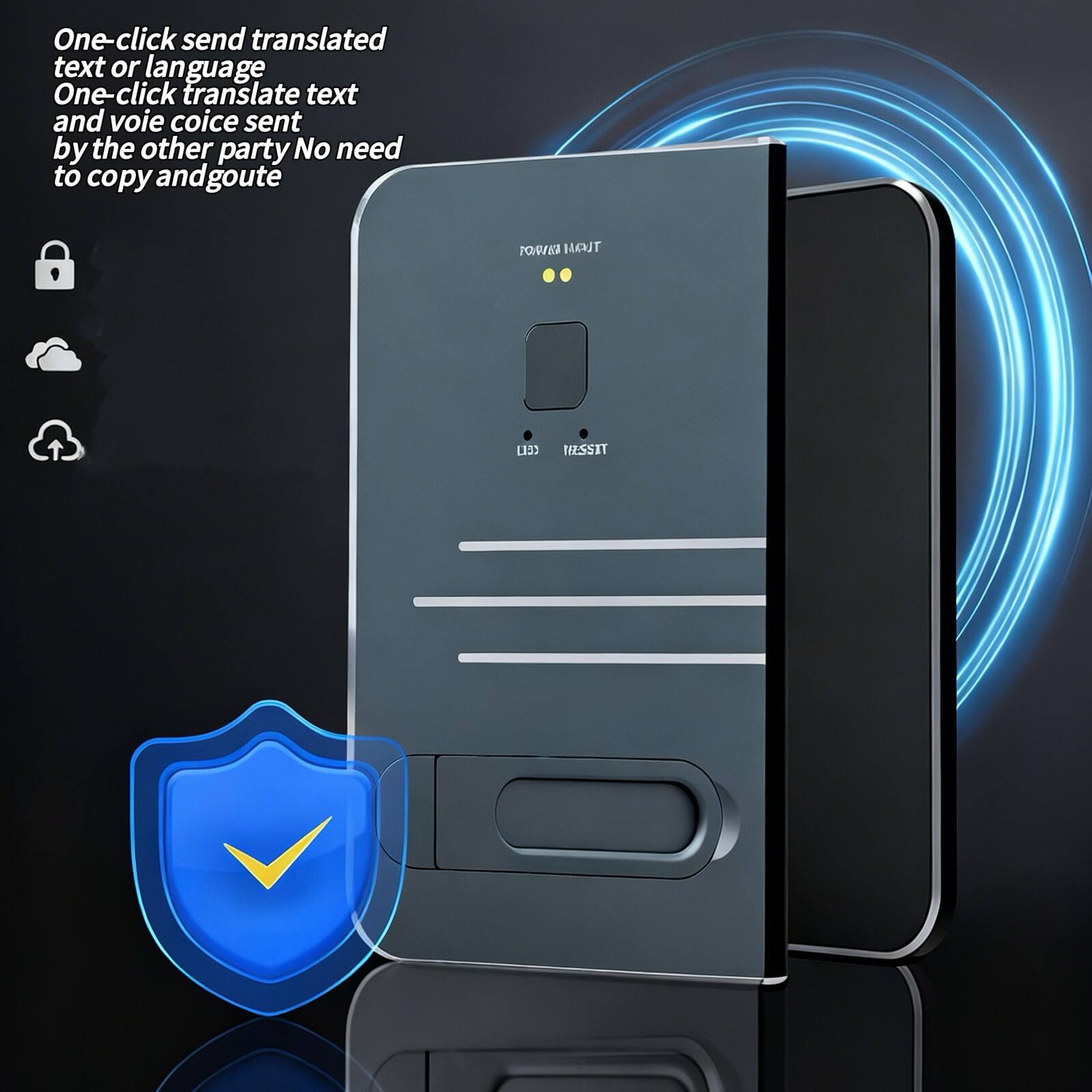 One-click send translated text or language  
One-click translate text and voice coice sent by the other party  
No need to copy and paste