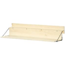 Outsunny - Balcony Table, Spruce Wood Foldable Railing Bar, Serving Table & Desk - Natural Wood