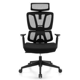 Kadyn - Ergonomic Office Chair with N Type Lumbar Support and Adjustable Headrest- Home Office Computer Desk Chair - Black