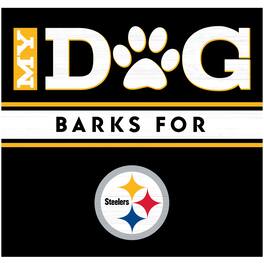 Imperial - Pittsburgh Steelers 10" x 10.5" Dog Barks Wood Wall Art - Multicolor